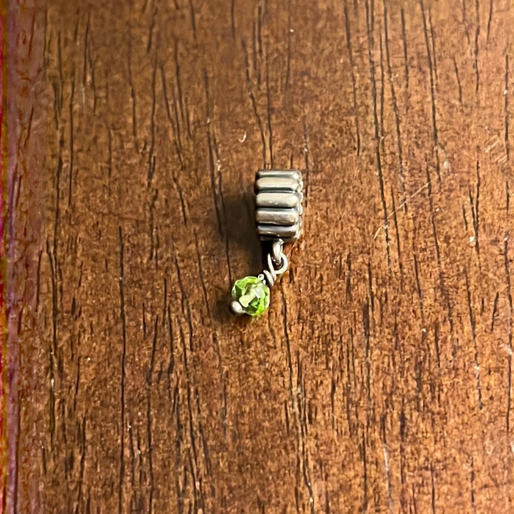 Pandora August Peridot Dangle Charm Ret. 2009